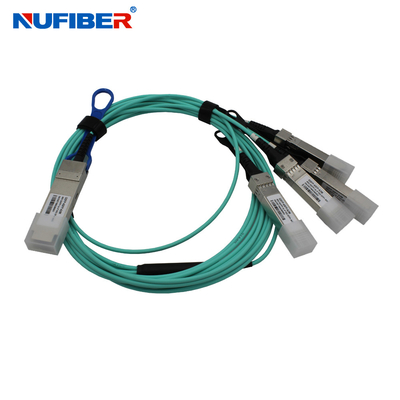QSFP إلى 4x10G 40G Sfp + Aoc Cable 1m 5m with LC Connector